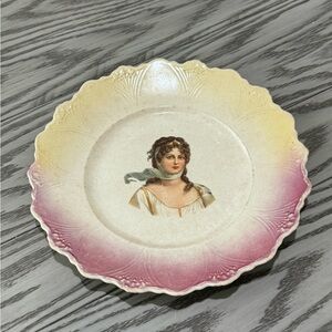Antique Queen Louise of Prussia E.P.P. China De Soto Decorative Plate
